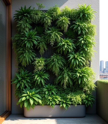 Innovative vertical garden wall installation